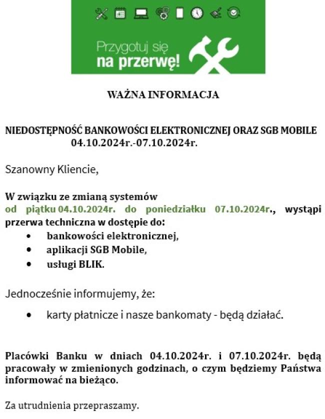 niedostępność systemów